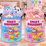 Custom Name Squishies Gifts for Kids - Personalized Laundry Basket