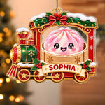Custom The Year Of Squishy Hunting Christmas Train - Personalized Acrylic Ornament