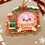 Custom The Year Of Squishy Hunting Christmas Train - Personalized Acrylic Ornament