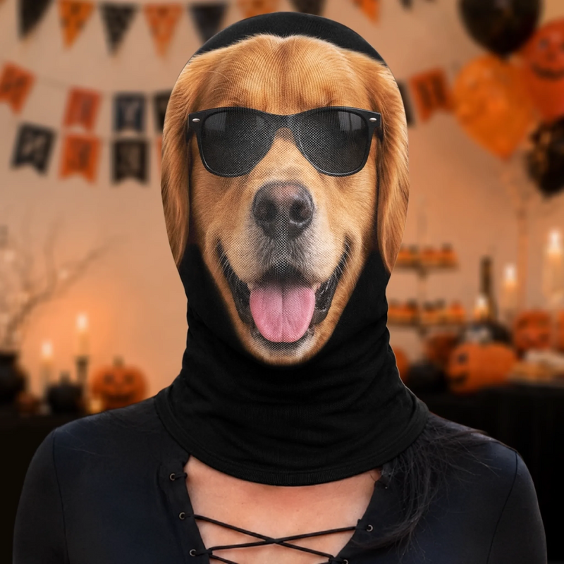 Custom Photo Dog Face Halloween Costume - Personalized Balaclava Mask