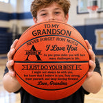 Custom Never Forget How Much I Love You Gifts For Son, Grandson - Personalized Basketball