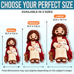Custom Jesus and Lamb Decor - Personalized Shaped Pillow