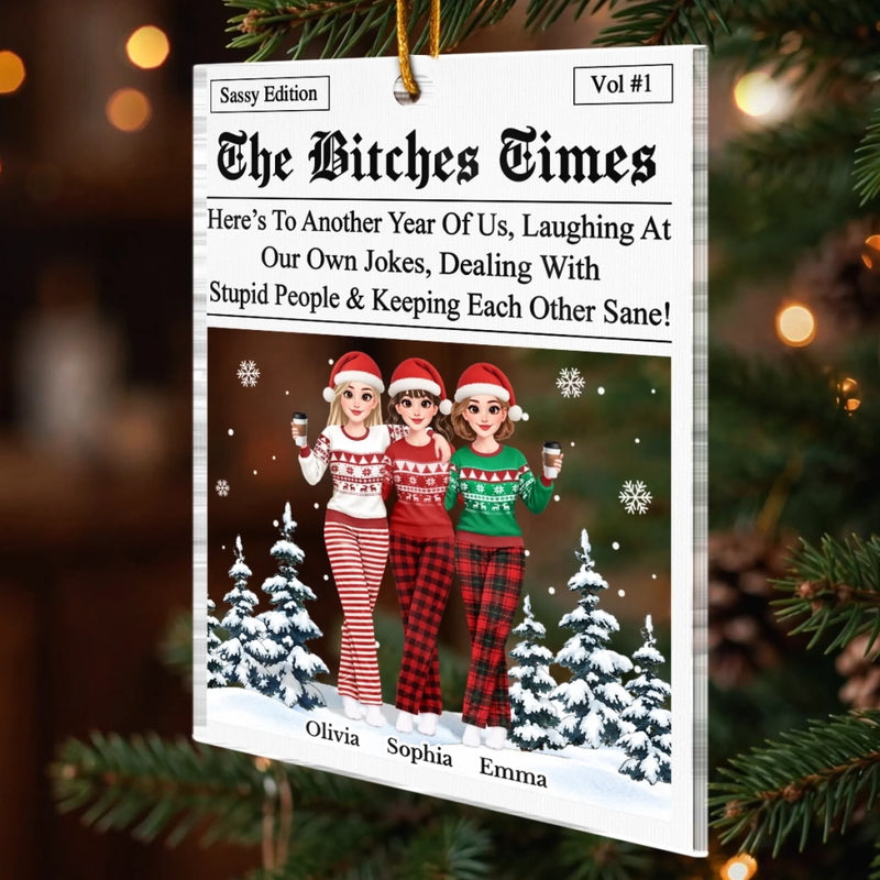 Custom Funny Christmas Friendship Gifts - Personalized Acrylic Ornament