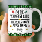 Custom I'm the Youngest Child Christmas Gifts - Personalized Mug