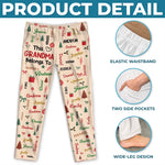 Custom Name Grandma & Grandpa Family Christmas Gifts - Personalized Pajamas Pant