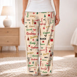Custom Name Grandma & Grandpa Family Christmas Gifts - Personalized Pajamas Pant