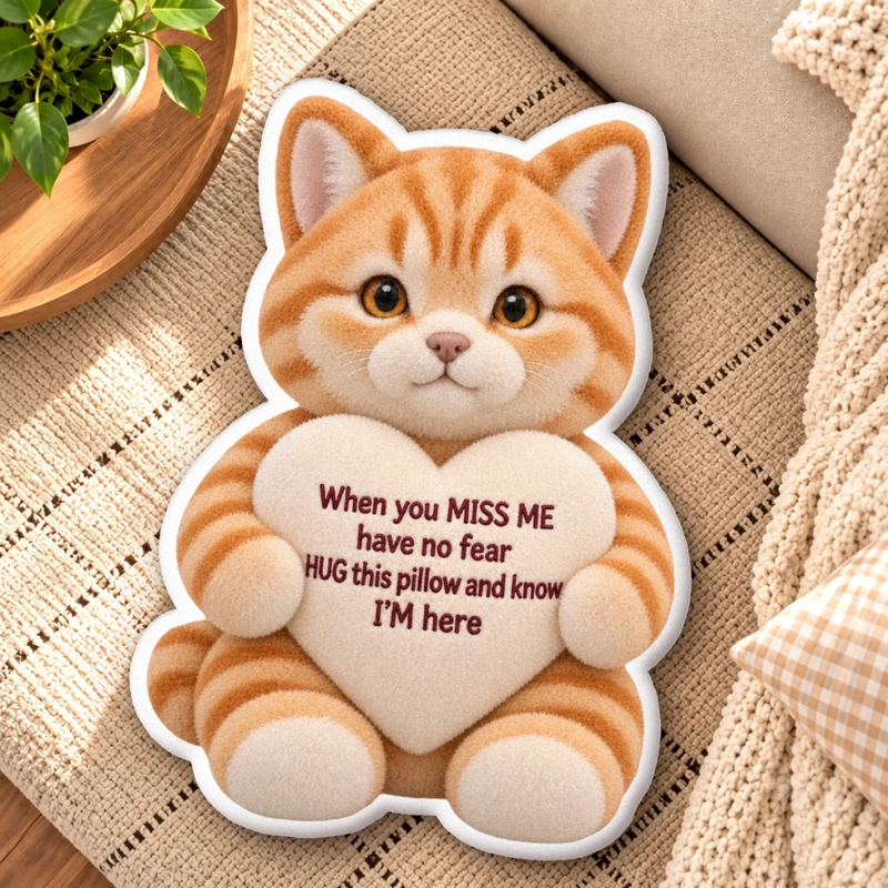 Custom Photo When You Miss Me Pet Gifts - Personalized Shaped Pillow