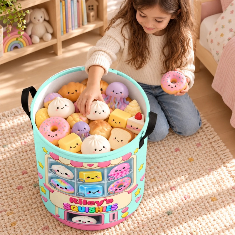 Custom Name Squishy Collection Kids Gifts - Personalized Laundry Basket copy
