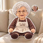 Custom Photo Grandma Gifts - Personalized Shaped Pillow