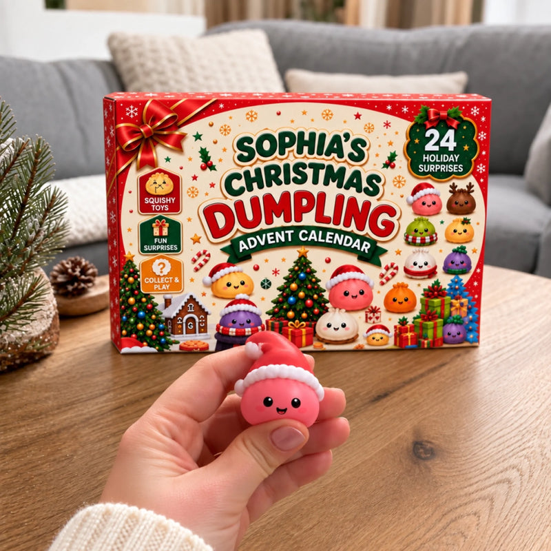 Custom Christmas Dumpling Gifts - Personalized Squishy Dumpling Advent Calendar