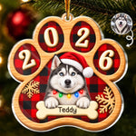 Custom Photo Christmas Dog Name Gifts - Personalized Acrylic Ornament