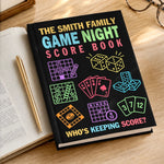 Custom Family Game Night Score Book - Personalized Hardcover Journal