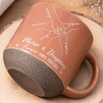 Custom Mother and Daughters Family Gift - Personalized Pottery Mug