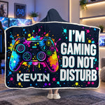 Custom Name Gaming Do Not Disturb Gifts for Gamers - Personalized Snuggle Blanket