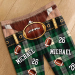 Custom Name American Football Gifts For Men - Personalized Pajama Pants
