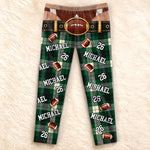 Custom Name American Football Gifts For Men - Personalized Pajama Pants