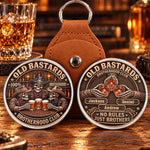 Custom Name Old Bastards Brotherhood Gifts for Brothers - Personalized Pocket Hug Token