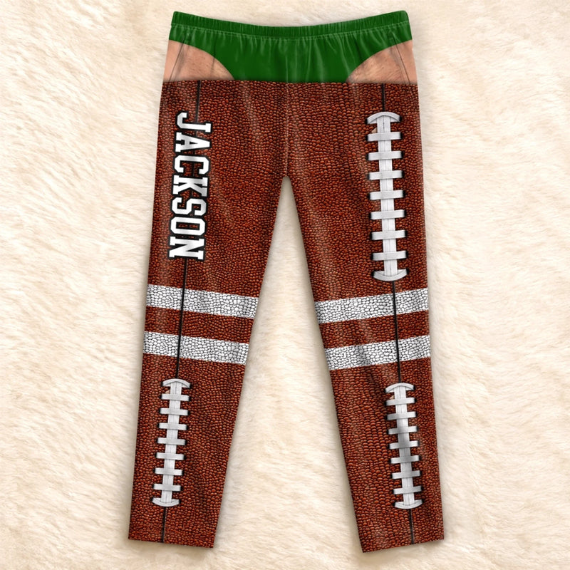 Custom Name Football Gifts For Men - Personalized Pajama Pants