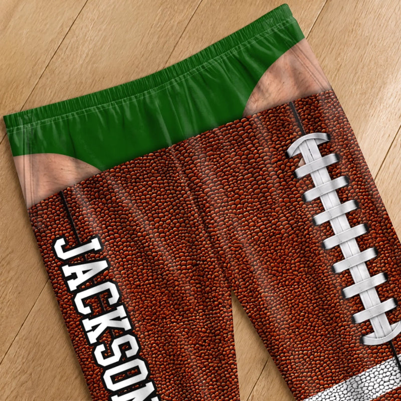 Custom Name Football Gifts For Men - Personalized Pajama Pants