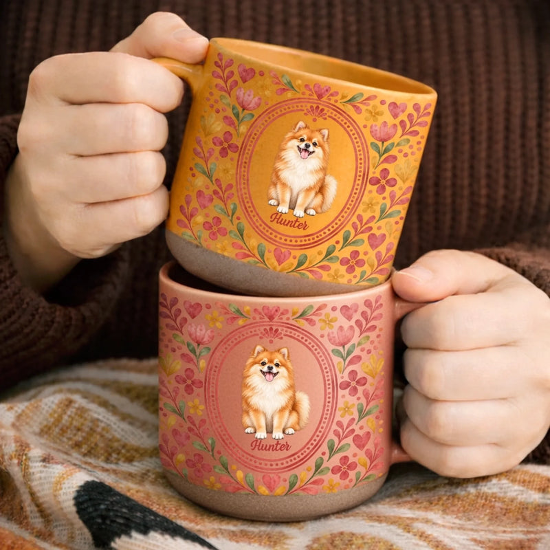 Custom Pet Photo Portrait Gifts For Animal Lovers - Personalized Pottery Mug
