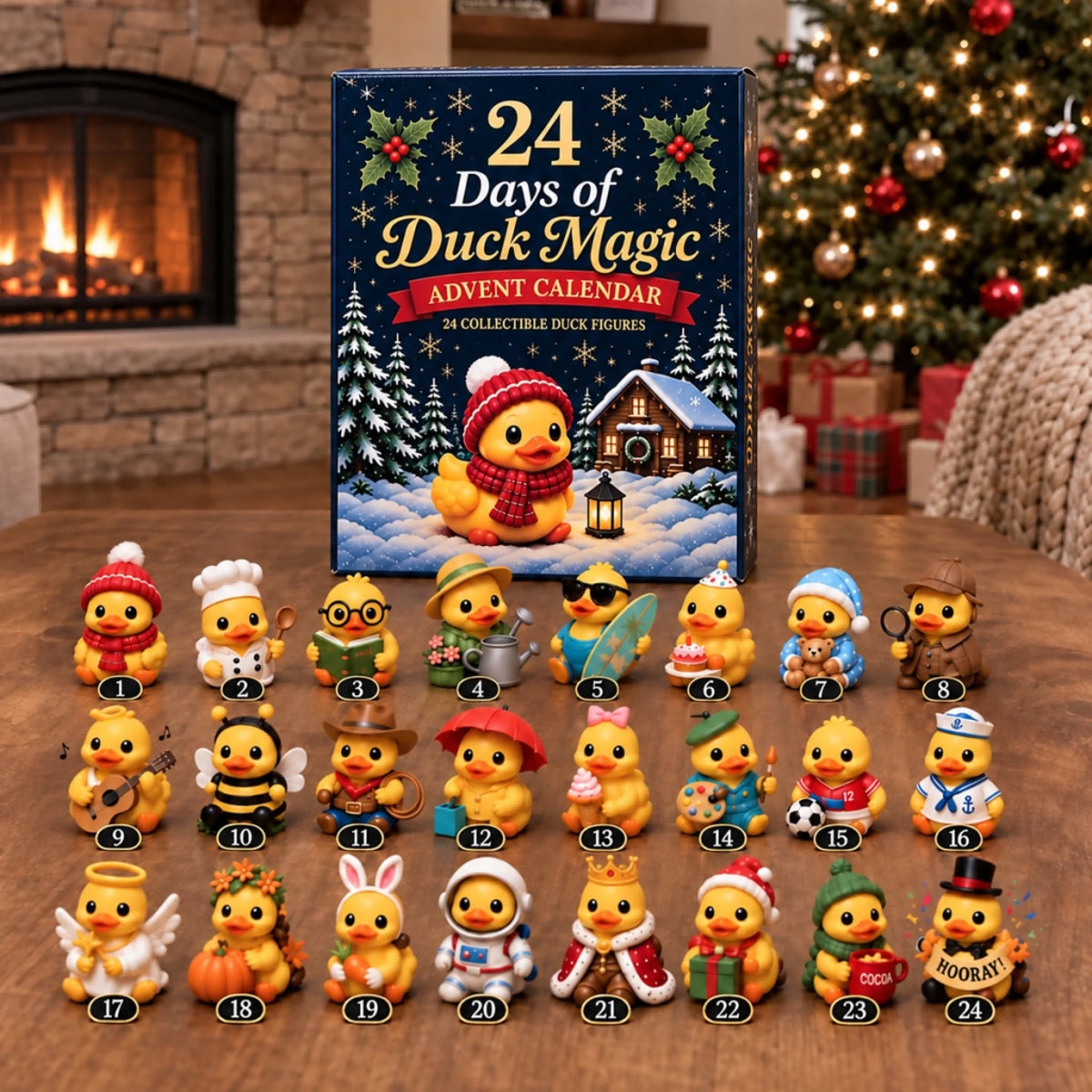 Opening Duck Magic Advent Calendar compartment