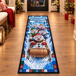 Custom Snowman Runner Rug - Personalized Christmas Birthday Gifts For Grandma, Grandpa - The Merriest Journey Of All