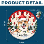 Custom Pet Photo Christmas Keepsake Gifts For Dog And Cat Lovers - Personalized Ceramic Ornament