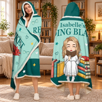 Custom Reading Blanket Gifts For Book Lovers - Personalized Wearable Blanket Hoodie