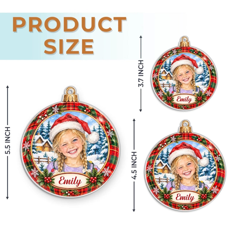 Custom Photo Christmas Gifts for Kids - Personalized Acrylic Ornament
