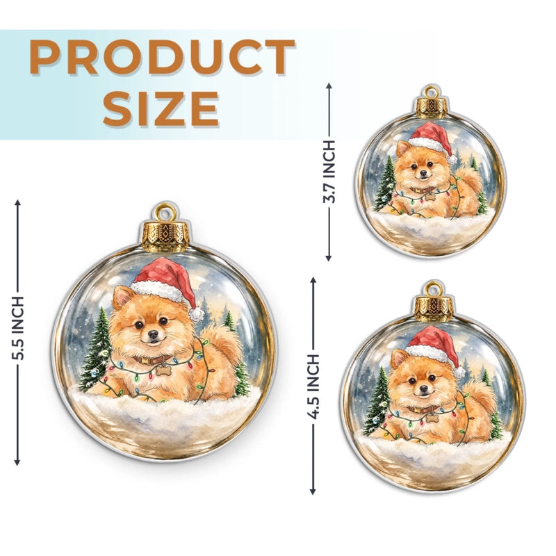 Custom Pet Photo Santa Hat Christmas Decor - Personalized Acrylic Ornament