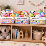 Custom Name Kawaii Squishy Character Gifts for Kids - Personalized Storage Basket