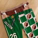 Custom Name and Number Football Gifts for Men - Personalized Pajamas Pants