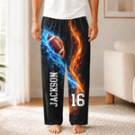 Custom Name and Number Football Gifts for Fans - Personalized Pajamas Pants