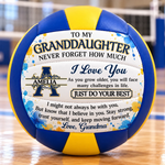Custom Name Grandma Love Gifts for Daughter, Granddaughter, Son, Grandson - Personalized Volleyball