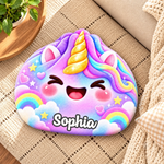 Custom Name Gamer and Unicorn Gifts for Kids - Personalized Shaped Pillow