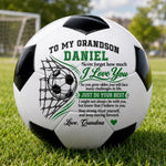 Custom Name Stay Strong Soccer Gifts for Son and Grandson - Personalized Soccer Ball