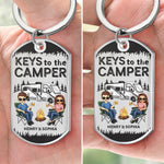 Unlock The Adventure With The Keys To The Camper - Camping Personalized Custom Keychain - Gift For Couple, Husband, Wife