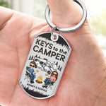 Unlock The Adventure With The Keys To The Camper - Camping Personalized Custom Keychain - Gift For Couple, Husband, Wife