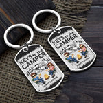 Unlock The Adventure With The Keys To The Camper - Camping Personalized Custom Keychain - Gift For Couple, Husband, Wife