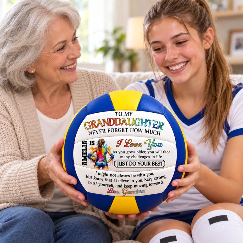 Custom Grandma Love and Encouragement Gifts for Granddaughter - Personalized Volleyball