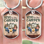 Custom Keychain - Personalized Anniversary Wedding Gifts For Husband And Wife, Him And Her, Campers - Keys To The Camper