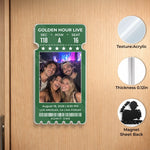 Custom Photo Concert Ticket Keepsake Gifts - Personalized Acrylic Fridge Magnet