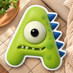 Custom Cute Monster Initial Kids Gifts - Personalized Shaped Pillow