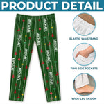 Custom Name Striped Christmas Pajama Gifts for Families - Personalized Pajamas Pants