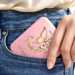 Custom Name Butterfly Gifts for Women - Personalized LED Compact Makeup Mirror