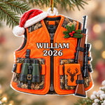 Custom Name Hunting Christmas Gifts for Hunters - Personalized Acrylic Ornament