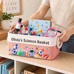 Custom Name Science Gifts for Kids - Personalized Storage Basket