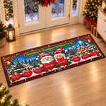 Custom Name Grandma, Grandpa Christmas Crew Decor - Personalized Runner Rug