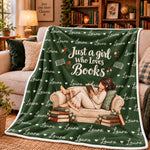 Custom Name Cozy Reading Nook Gifts for Women - Personalized Blanket