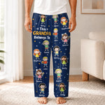 Custom Name Grandpa Grandma Belongs To Grandkids Gifts - Personalized Pajama Pants